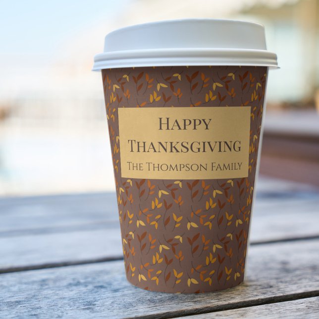 Elegantes Herbstblatt Pappbecher (Von Creator hochgeladen)