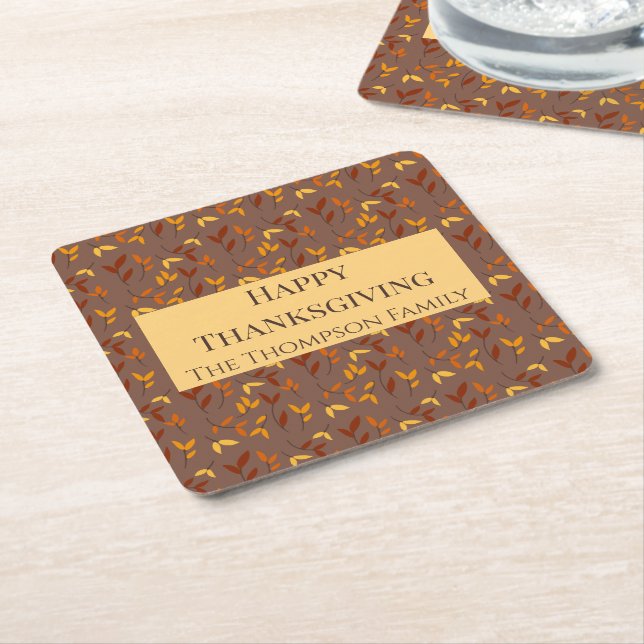 Elegantes Herbstblatt Rechteckiger Pappuntersetzer (angewinkelt)