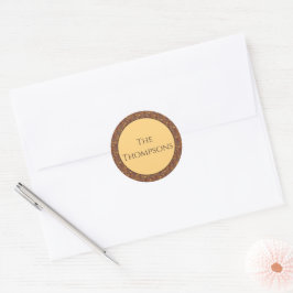 Elegantes Herbstblatt Runder Aufkleber