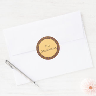 Elegantes Herbstblatt Runder Aufkleber
