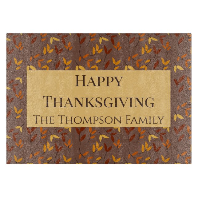 Elegantes Herbstblatt Schneidebrett (Vorderseite)