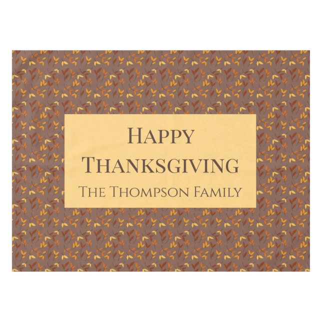 Elegantes Herbstblatt Tischdecke (Vorderseite (Horizontal))