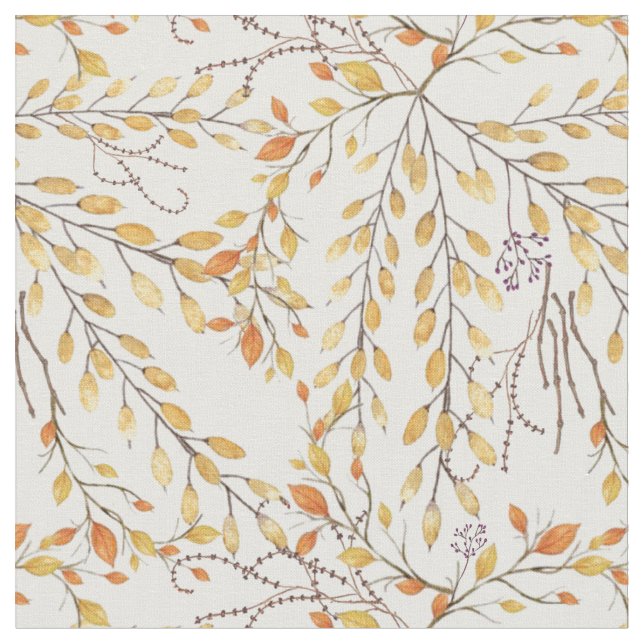 Elegantes Herbstblattmuster Stoff (Nahaufnahme)
