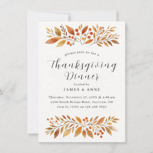 Elegantes Herbstessen lässt Erntedank essen Einladung