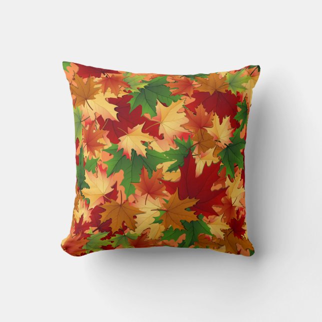 Elegantes Herbstgold Kissen (Vorderseite)