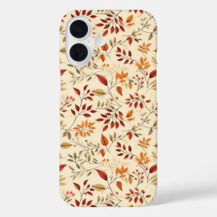 Elegantes herbstliches Blumenmuster iPhone 16 Hülle