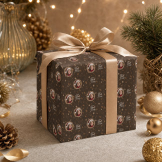 Elegantes herbstliches botanisches nahtloses Muste Geschenkpapier