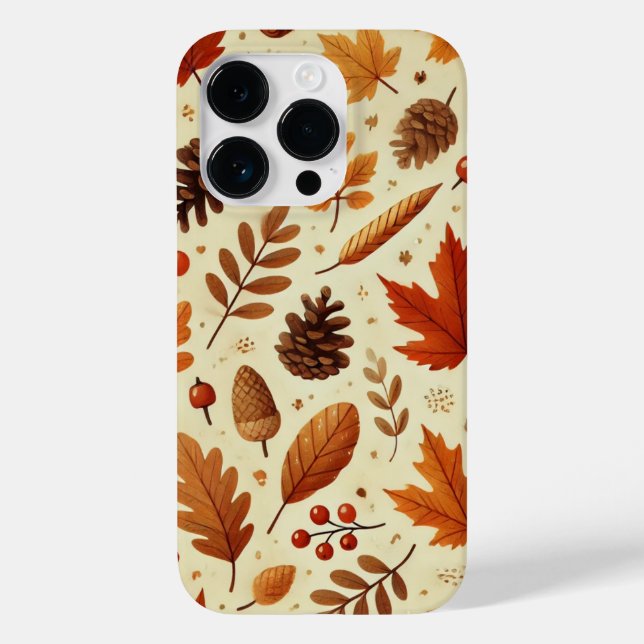 Elegantes Herbstmuster Case-Mate iPhone 14 Pro Hülle (Rückseite)