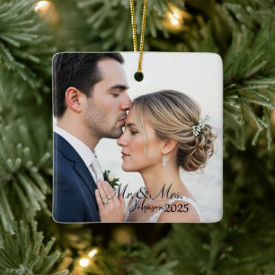 Elegantes Herr und Frau Benutzerdefiniertes Hochze Keramikornament