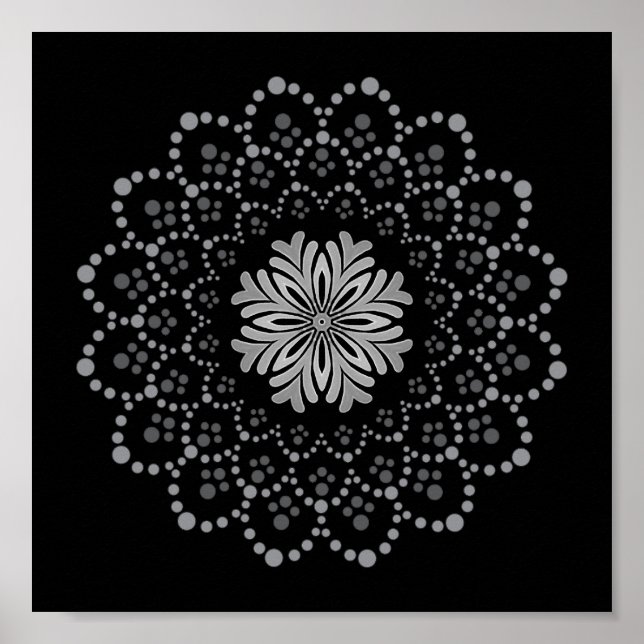 Elegantes, herunterladbares Blumenvorlage Poster (Vorne)