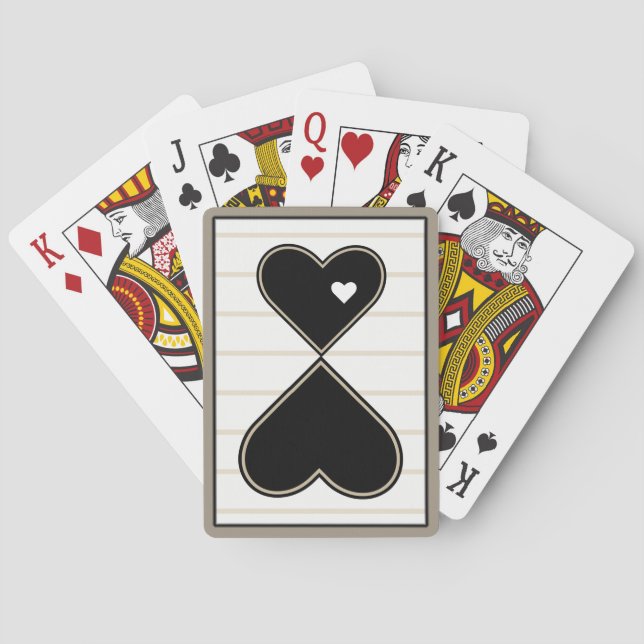 Elegantes Herz auf Herzen Spielkarten (Rückseite)