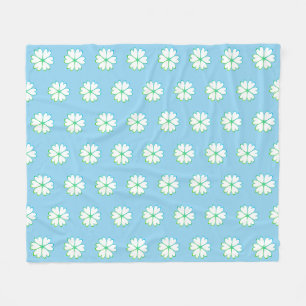Elegantes Herz Blume Muster Fleecedecke