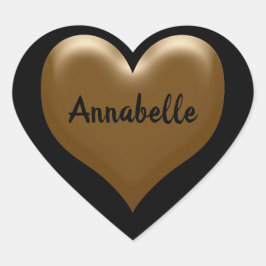 Elegantes Herz des Goldenen Sticker