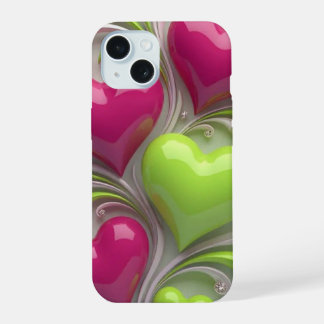 Elegantes Herz-Design Phone Case – Cute Love iPhone 15 Hülle
