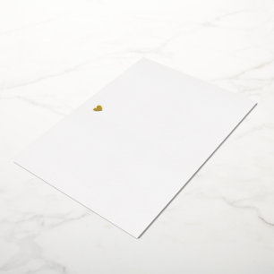 Elegantes Herz Echtgoldfolie Schreibwaren Notizkar Folien Feiertagskarte