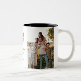 Elegantes Herz Frohen Valentinstag Foto Zweifarbige Tasse