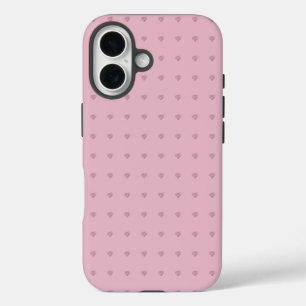Elegantes Herz Muster Pink Telefon / iPad Gehäuse iPhone 16 Hülle