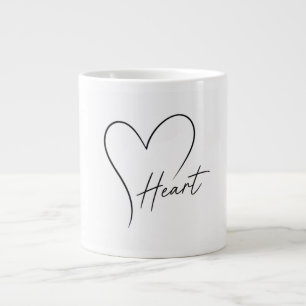 Elegantes Herzdesign Jumbo-Tasse