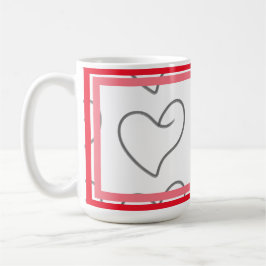Elegantes Herzform-Design Kaffeetasse