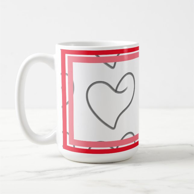 Elegantes Herzform-Design Kaffeetasse (Links)