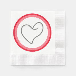 Elegantes Herzform-Design Serviette