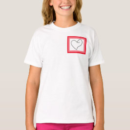 Elegantes Herzform-Design T-Shirt