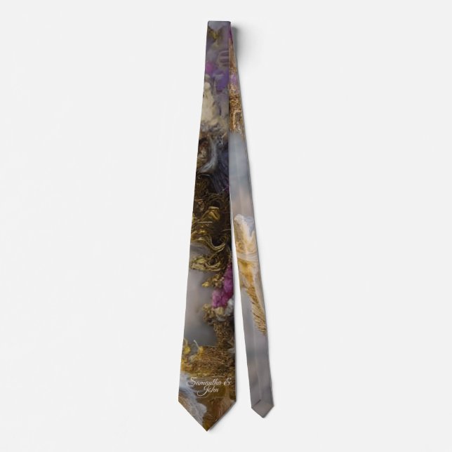Elegantes Himmlisches Gold-Tor, Goldtext Krawatte (Vorderseite)