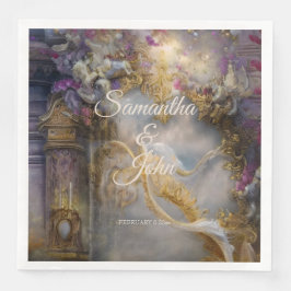 Elegantes Himmlisches Gold-Tor, Goldtext Serviette