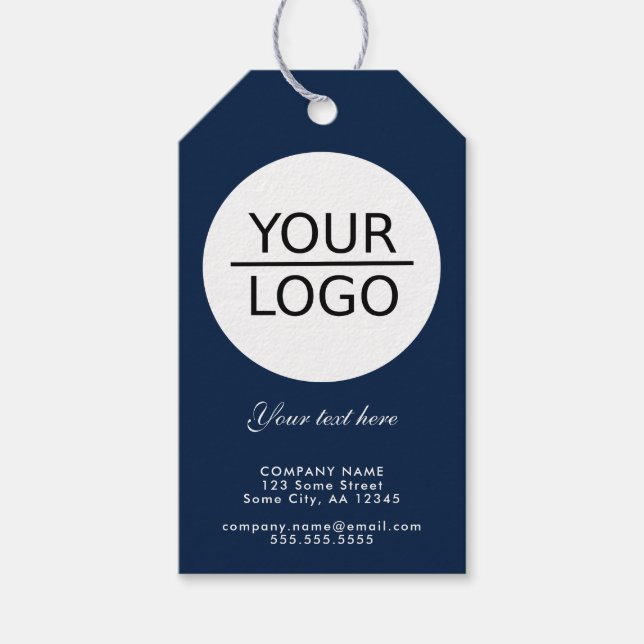 Elegantes Hinzufügen von Logo-Custom Text Werbeakt Geschenkanhänger (Vorderseite)