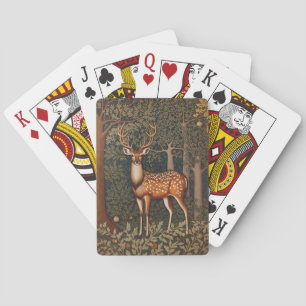 Elegantes Hirsch im Eichenwald Spielkarten