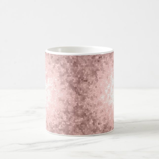 elegantes hoch entwickeltes girly Rosengoldmuster Kaffeetasse (Mittel)