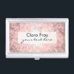 elegantes hoch entwickeltes girly Rosengoldmuster Visitenkarten Dose<br><div class="desc">Minimalistischer,  moderner und stilvoller Entwurf,  der Imitat-Rosen-Goldmuster darstellt.</div>