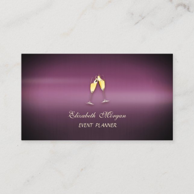 Elegantes hochmodernes Gold-Glas Visitenkarte (Vorderseite)