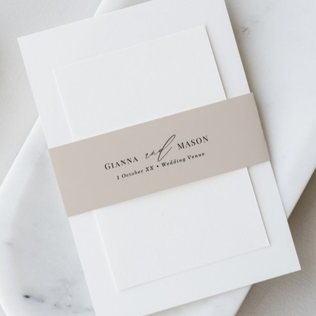 Elegantes Hochzeitband mit kalligrafischem Schrift Einladungsbanderole (Von Creator hochgeladen)