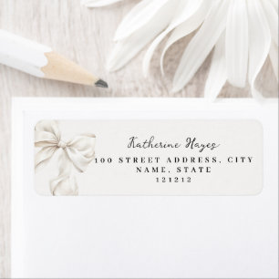 Elegantes Hochzeits-Bow-Shower-Rücksende-Adresseti