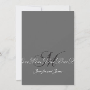Elegantes Hochzeits-Hochzeits-Einladungs-Monogramm Einladung