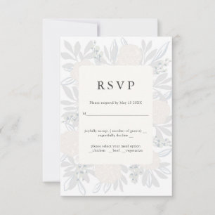 Elegantes Hochzeits-RSVP-Design Blumenecke RSVP Karte