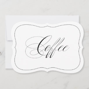Elegantes Hochzeitsbar-Schild Kaffee Die-Cut-Rahme