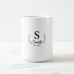 Elegantes Hochzeitsdatum-Andenken Anpassbar Kaffeetasse