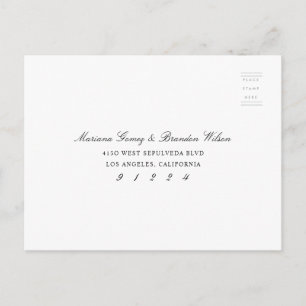 Elegantes Hochzeitsereignis mit UAwg Response Card Einladungspostkarte
