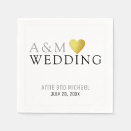 elegantes Hochzeitsfest-Empfang-Party mit Monogram Serviette