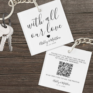 Elegantes Hochzeitsfoto-Geschenk Schlüsselanhänger