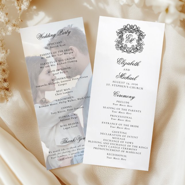 Elegantes Hochzeitsfoto-Programm mit Monogramm-Wap Programm (Von Creator hochgeladen)