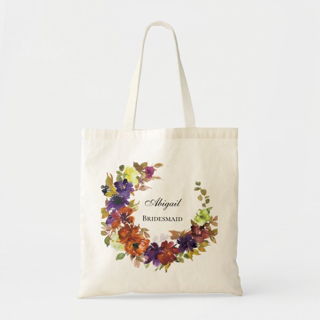 Elegantes Hochzeitsgeschenk für die Floral Bridesm Tragetasche (Vorne)