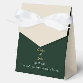 Elegantes Hochzeitsgeschenk in Smaragdgrün Geschenkschachtel