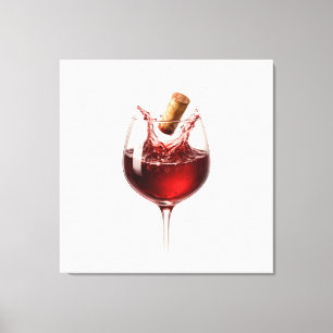 Elegantes Hochzeitsgeschenk mit Wein-Splash-Motiv Leinwanddruck