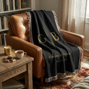 Elegantes Hochzeitsgeschenk - Stylische kuschelwei Decke
