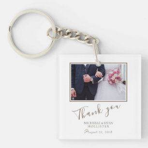 Elegantes Hochzeitsgeschenk Vielen Dank Foto Schlüsselanhänger