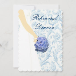 Elegantes Hochzeitsgown Probe Dinner Einladung