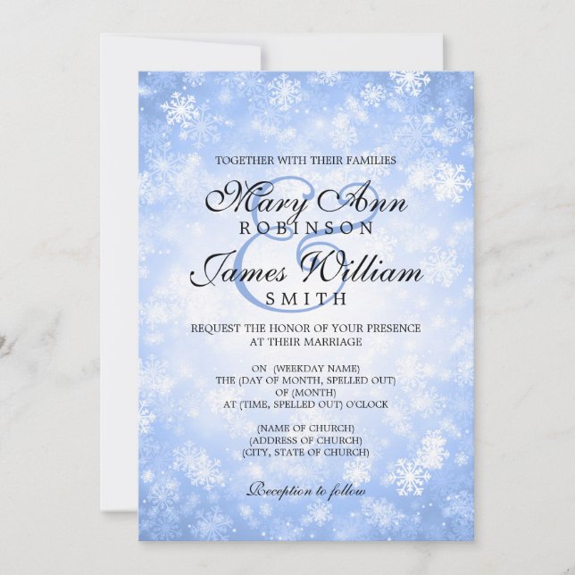 Elegantes Hochzeitsheim Wonderland Bellinzona Einladung (Vorderseite)